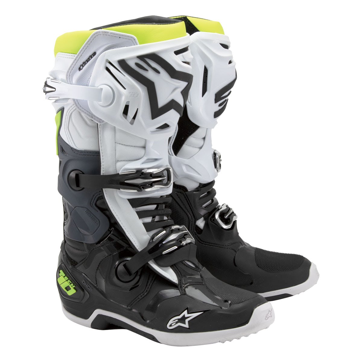 Alpinestars 【廃盤】TECH10 ブーツ ブラック/ホワイト/イエローフロー