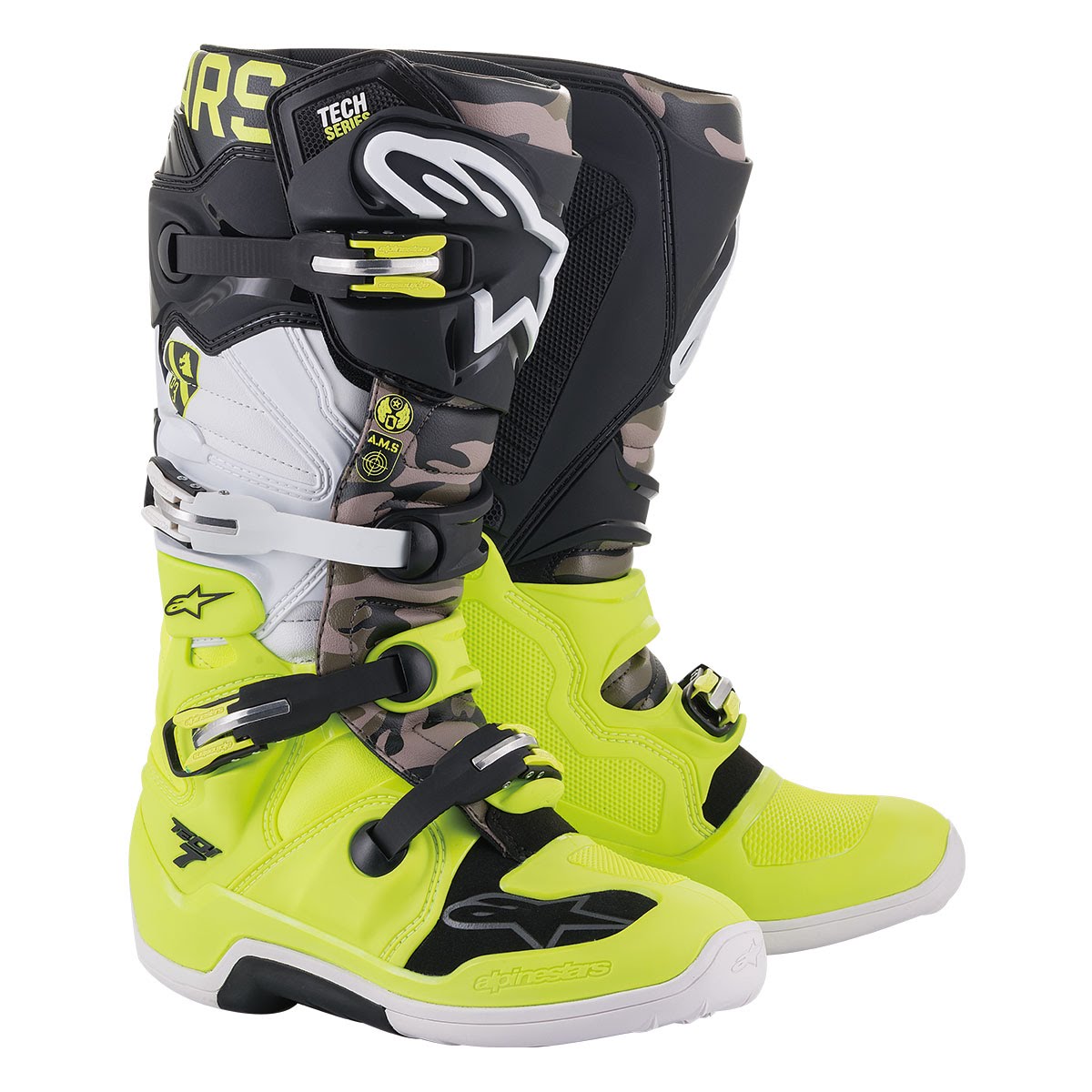 Alpinestars テック7 AMS21 LE ブーツ ブラック/イエローフロー