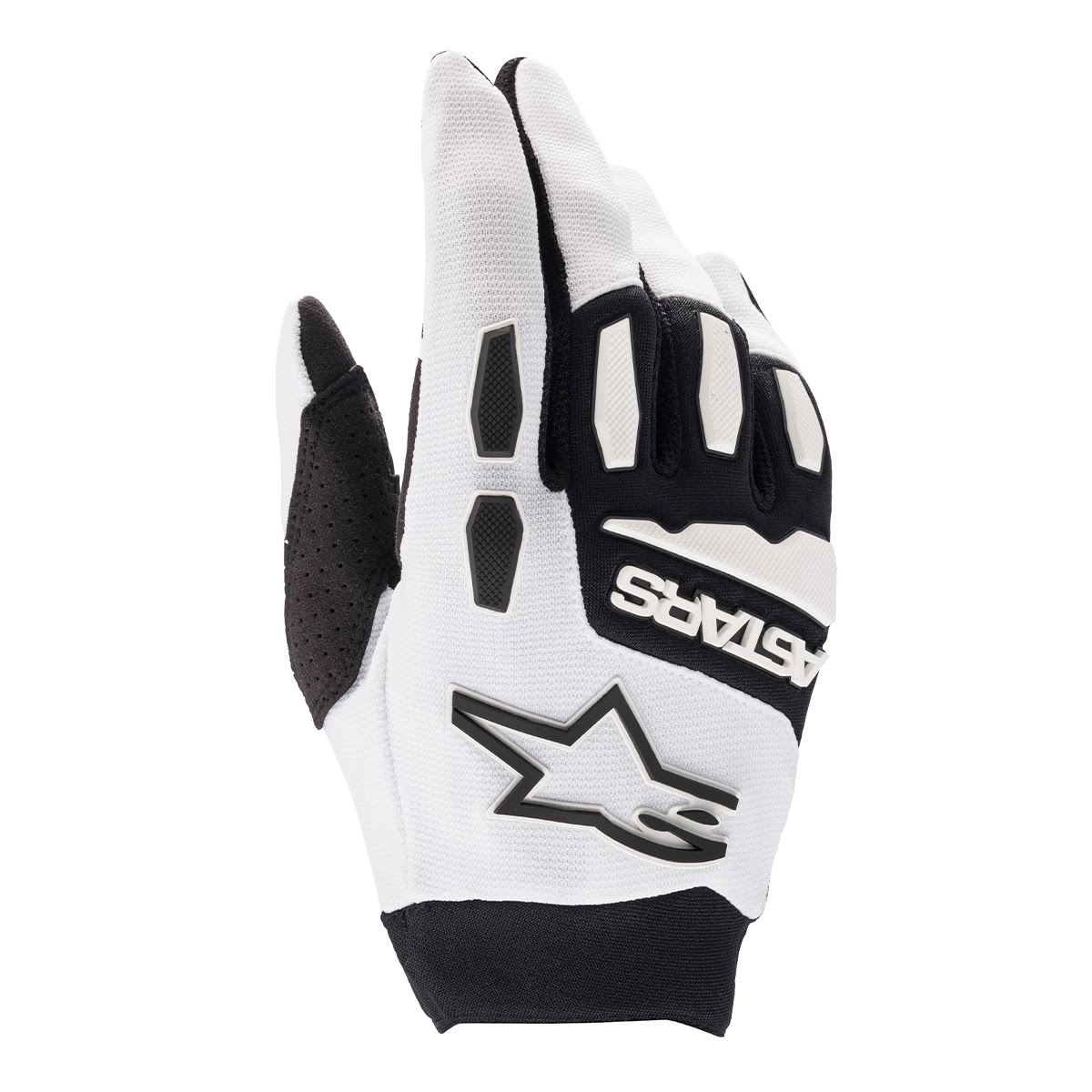 Alpinestars フルボア グローブ ホワイト/ブラック| Dirtbikeplus