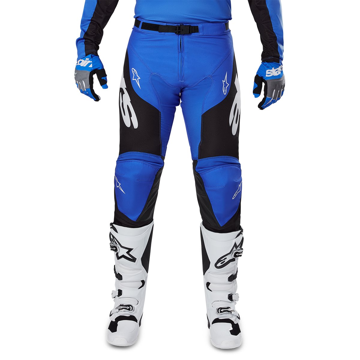 新品タグ付き Norway Alpine Teamモデル他 フルオープンパンツ Alpinestars レーサーヴェイルパンツ ブルー/ブラック