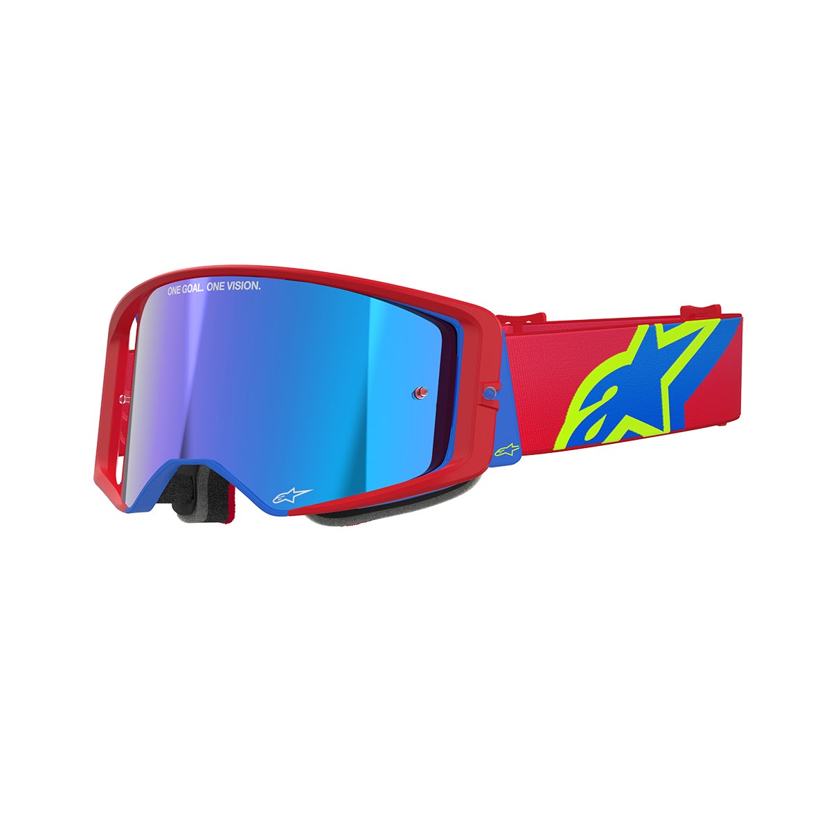 Alpinestars スーパーテックゴーグル レッド/ブルー/ブルーミラー