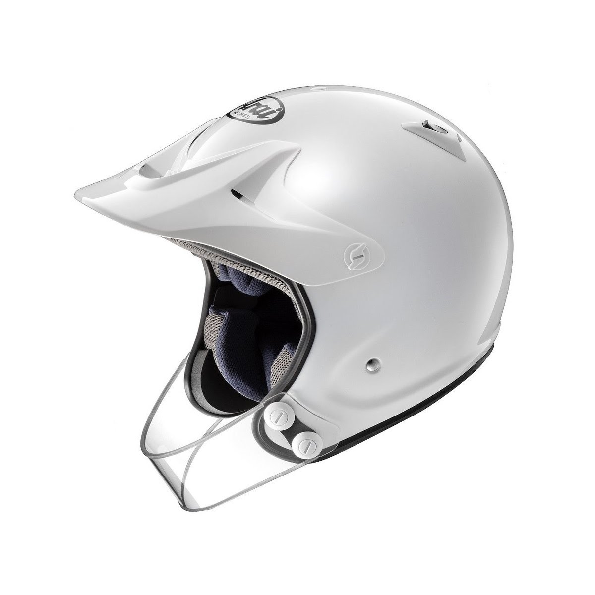 【使い勝手の良い】 Arai HYPER-T PRO ホワイト| Dirtbikeplus (ダートバイクプラス) セキュリティ・セーフティ