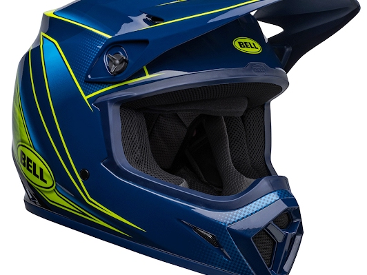 BELL MX-9 MIPS ヘルメット ゾーン ネイビー/レティーナ| Dirtbikeplus 