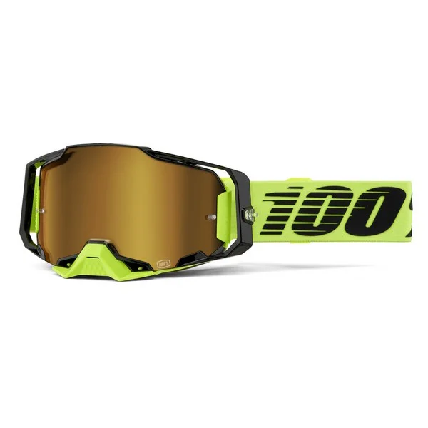 100% ARMEGA ゴーグル Neon Yellow| Dirtbikeplus (ダートバイクプラス)