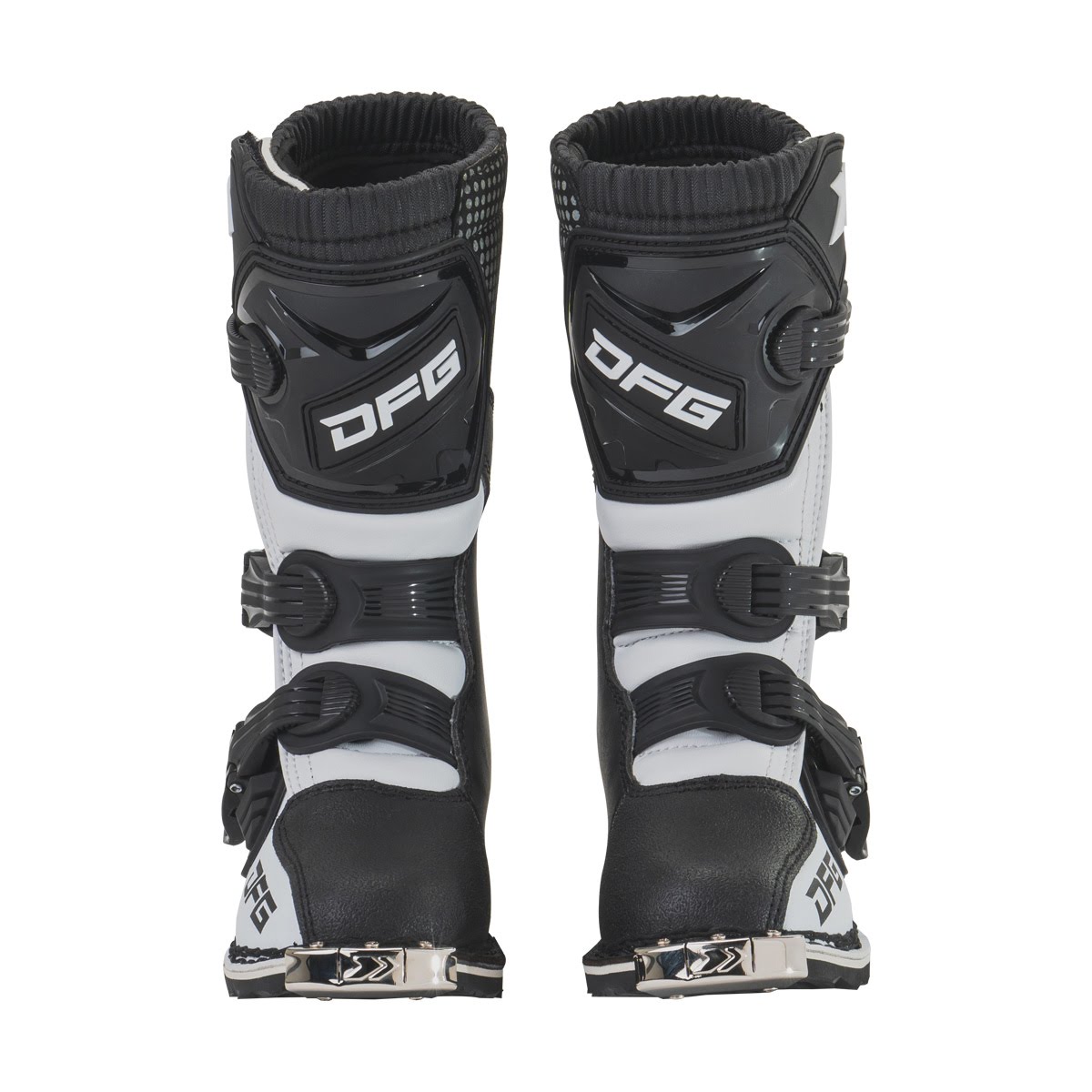 DFG キッズ フレックスブーツ ブラック/ホワイト| Dirtbikeplus