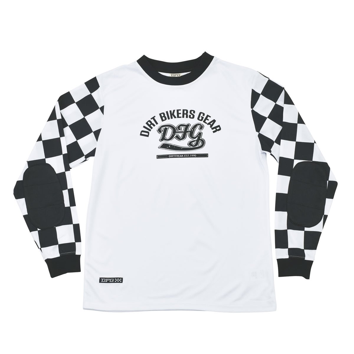 BCMG オート Tシャツ 長袖 白 モトクロス ファイア 袖プリント バイク 楽天市場】袖CHECKER L/S T-shirt（袖チェッカーロングスリーブT
