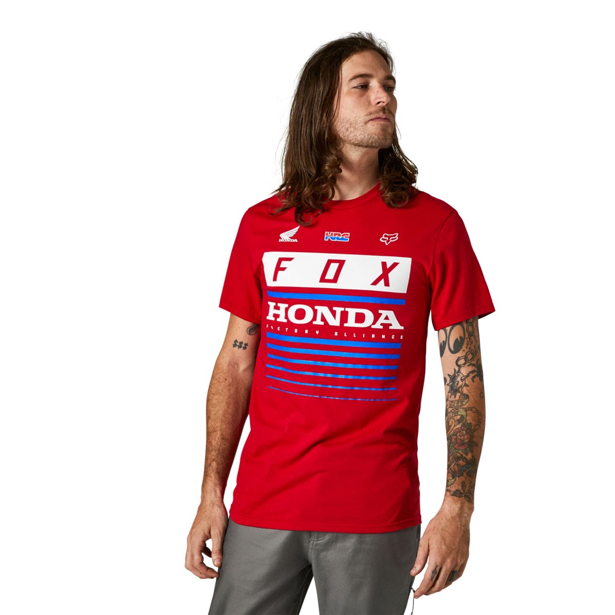 FOX RACING ホンダHRC Tシャツ フレイムレッド| Dirtbikeplus