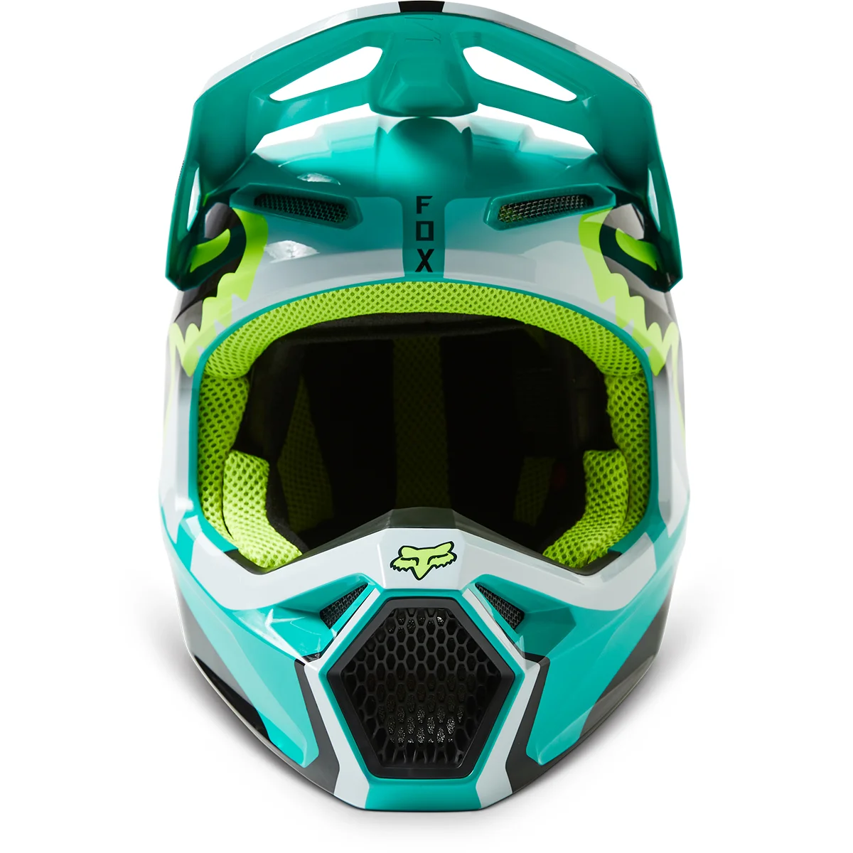 FOX RACING V1 ヘルメット リード ティール| Dirtbikeplus (ダート ...