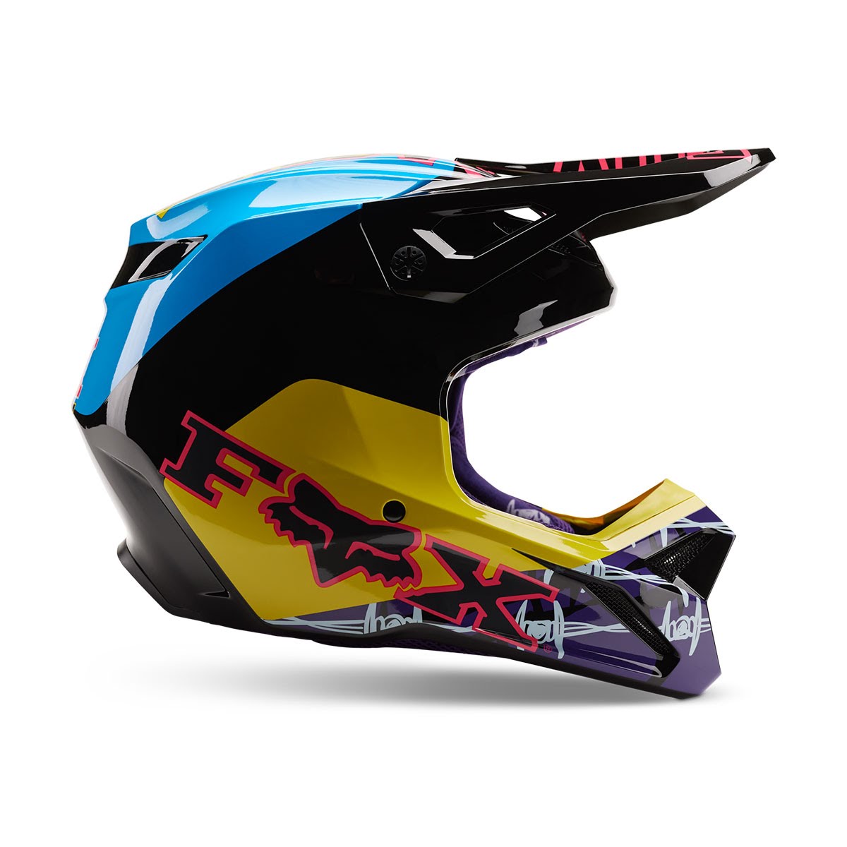 FOX V1 オフロードヘルメット FOX RACING V1ヘルメット ソリッド ブラック| Dirtbikeplus