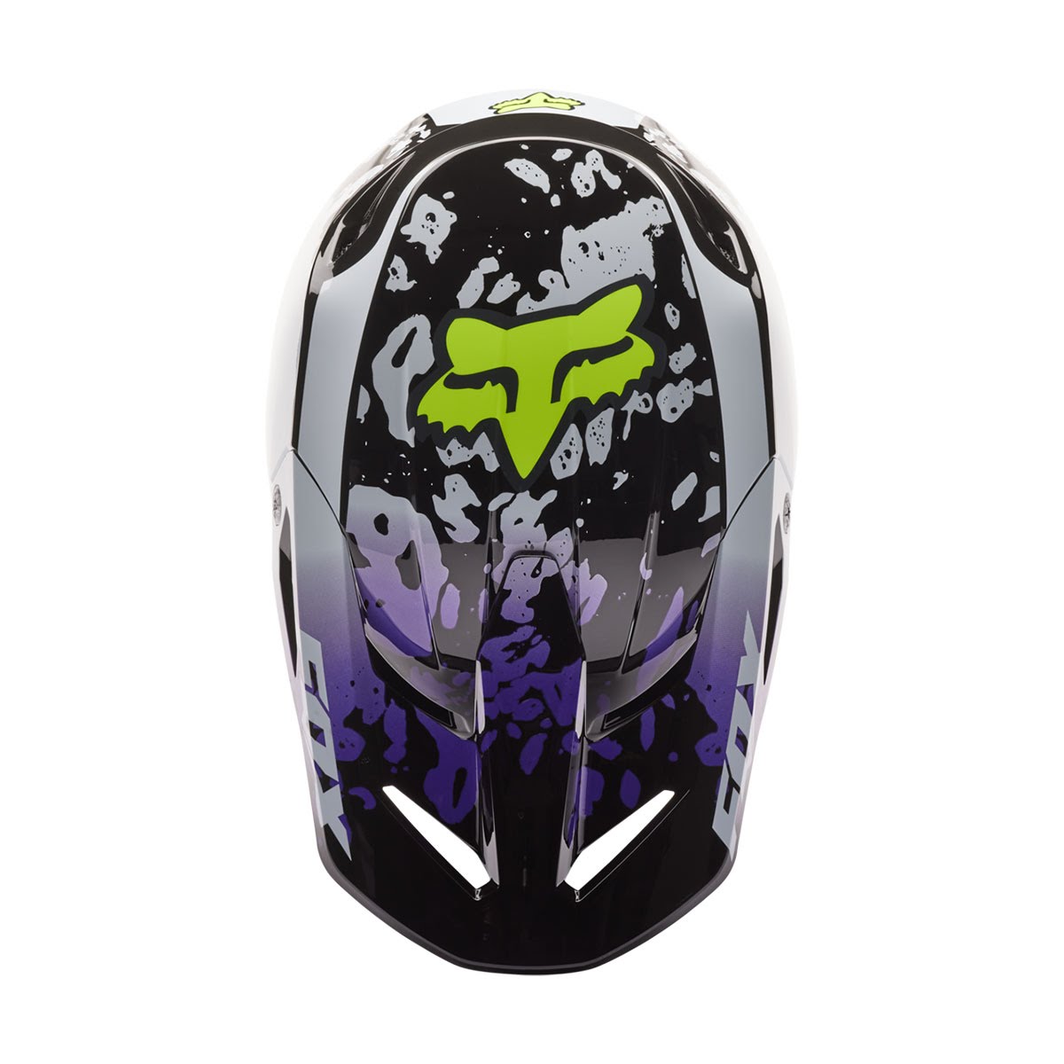 最終値引き！FOX V1 フルフェイスヘルメット ブラック・ホワイト　ＸＬ　美品 FOX RACING V1ヘルメット モーフィック ブラック/ホワイト