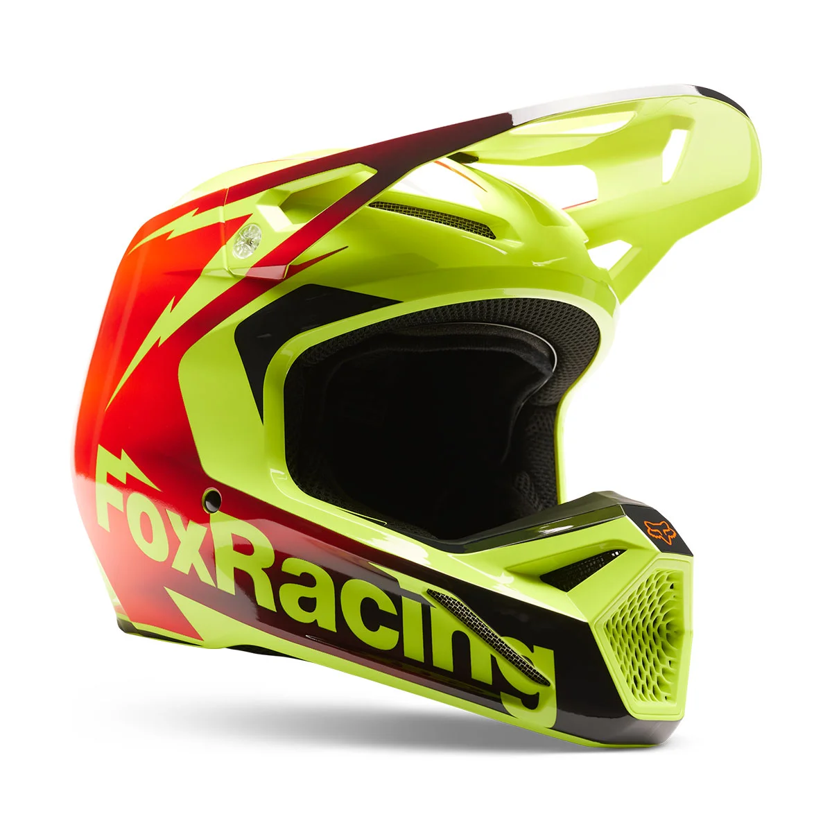 FOX RACING ユース V1 ヘルメット スタティック レッド/イエロー