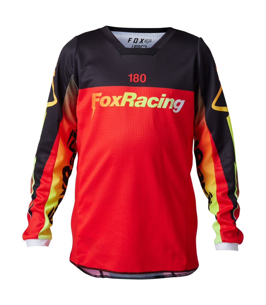 FOX RACING ユース 180 ジャージ スタティック フローレッド