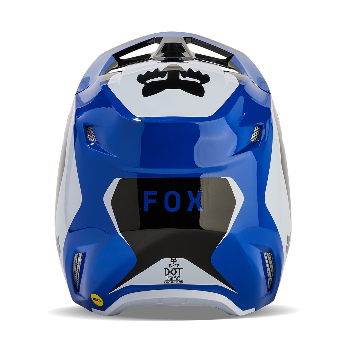 FOX RACING V1ヘルメット ニトロ ブルー| Dirtbikeplus (ダート