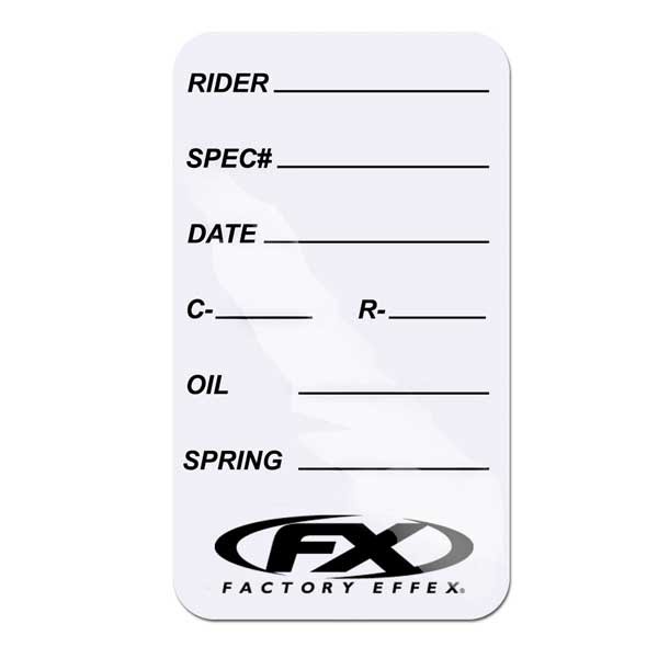 FACTORY EFFEX サスペンションスペックメンテナンスステッカー