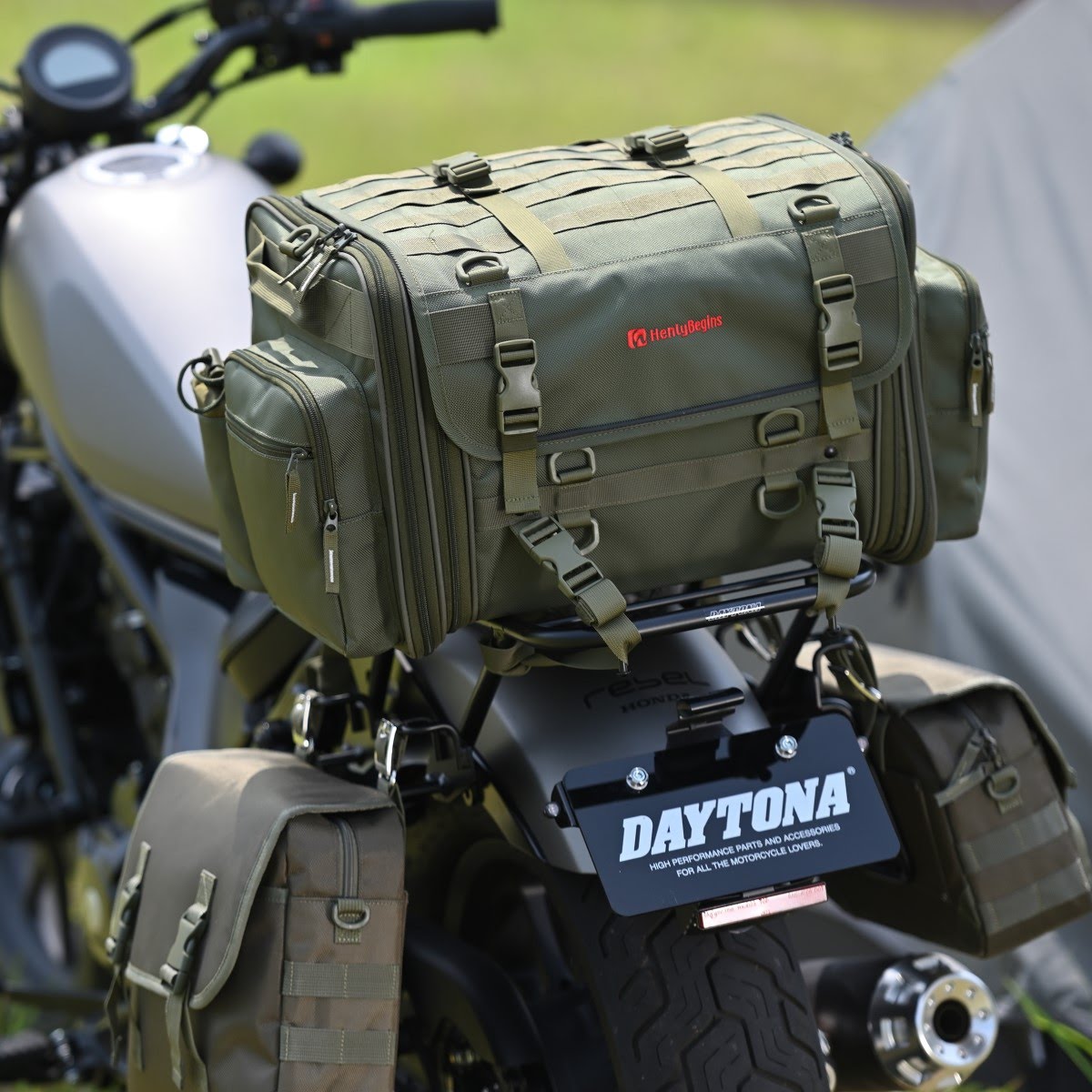 HENLY BEGINS ツーリングシートバッグBASIC グリーン| Dirtbikeplus