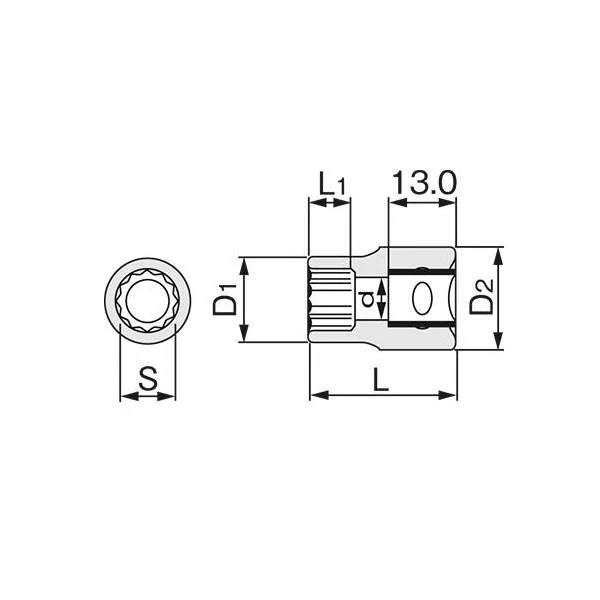 TONE 9.5sq ソケット(12角)| Dirtbikeplus (ダートバイクプラス)