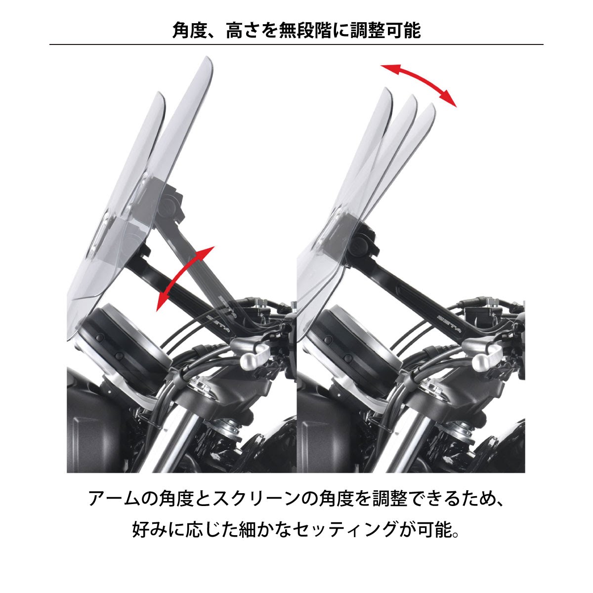 ZETA エクスプローラーウィンドシールド ユニバーサル ショートタイプ