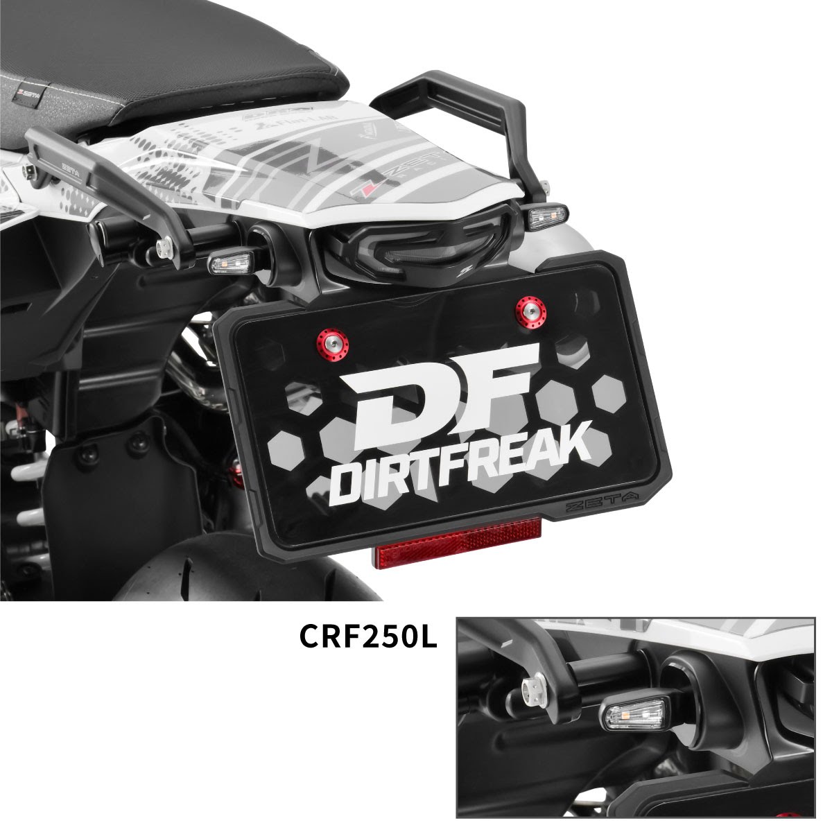 ZETA 701 LED フラッシャー テールライト付き| Dirtbikeplus